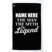 Personalize Name The Man Myth Legend Custom Golf Towel