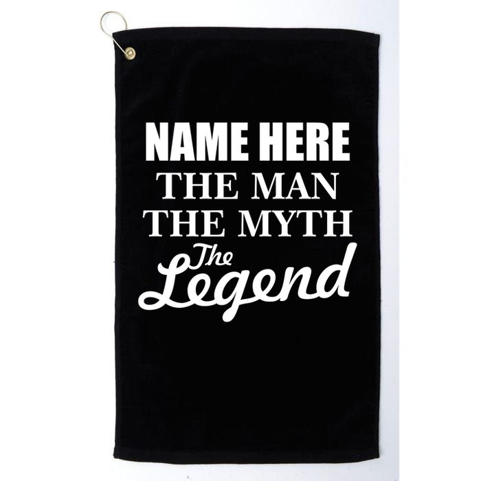 Personalize Name The Man Myth Legend Custom Golf Towel