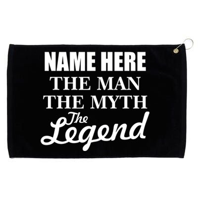 Personalize Name The Man Myth Legend Custom Grommeted Golf Towel