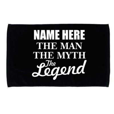 Personalize Name The Man Myth Legend Custom Microfiber Hand Towel