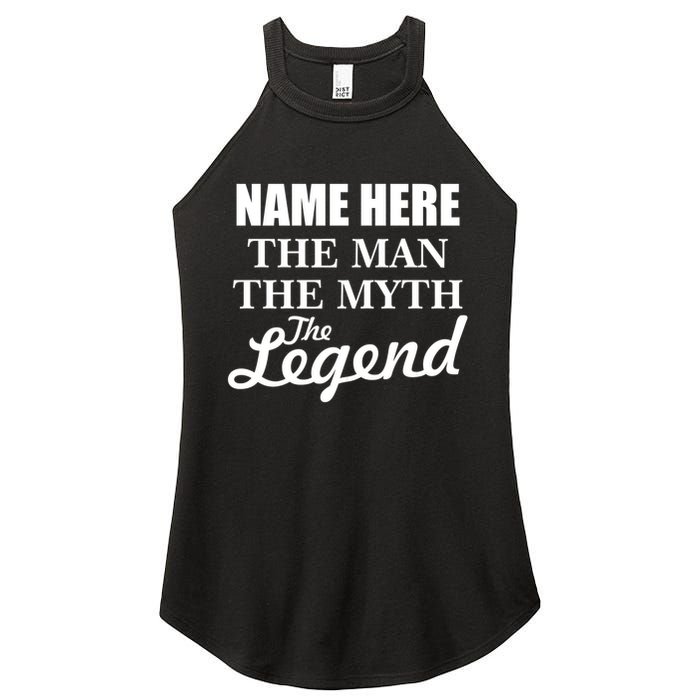 Personalize Name The Man Myth Legend Custom Women's Perfect Tri Rocker Tank