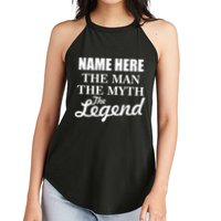 Personalize Name The Man Myth Legend Custom Women's Perfect Tri Rocker Tank