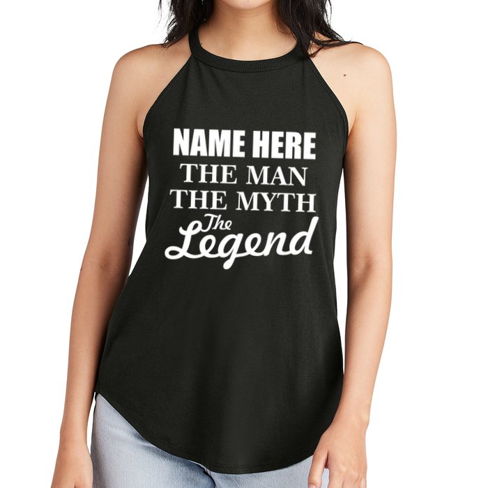Personalize Name The Man Myth Legend Custom Women's Perfect Tri Rocker Tank
