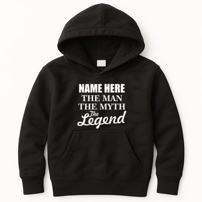 Personalize Name The Man Myth Legend Custom Kids Hoodie