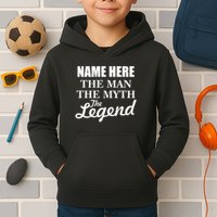 Personalize Name The Man Myth Legend Custom Kids Hoodie