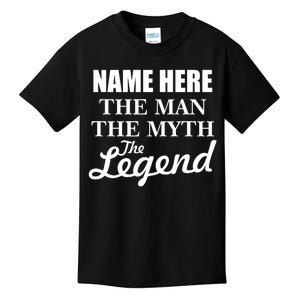 Personalize Name The Man Myth Legend Custom Kids T-Shirt