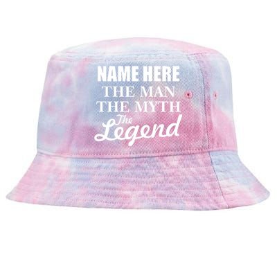 Personalize Name The Man Myth Legend Custom Tie-Dyed Bucket Hat