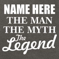 Personalize Name The Man Myth Legend Custom Cotton Canvas Backpack