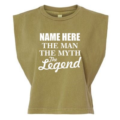 Personalize Name The Man Myth Legend Custom Garment-Dyed Women's Muscle Tee
