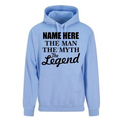 Personalize Name The Man Myth Legend Custom Unisex Surf Hoodie