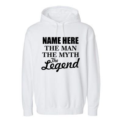 Personalize Name The Man Myth Legend Custom Garment-Dyed Fleece Hoodie