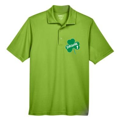 Personalize St Patricks Day Matching Custom Drunk Men's Origin Performance Pique Polo