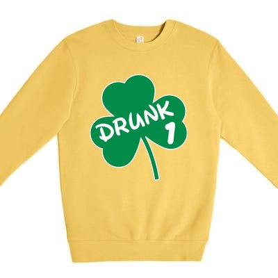 Personalize St Patricks Day Matching Custom Drunk Premium Crewneck Sweatshirt