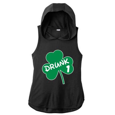 Personalize St Patricks Day Matching Custom Drunk Ladies PosiCharge Tri-Blend Wicking Draft Hoodie Tank