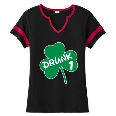 Personalize St Patricks Day Matching Custom Drunk Ladies Halftime Notch Neck Tee