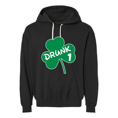 Personalize St Patricks Day Matching Custom Drunk Garment-Dyed Fleece Hoodie