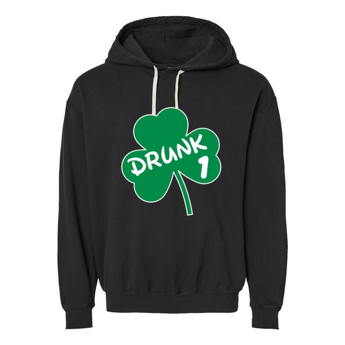 Personalize St Patricks Day Matching Custom Drunk Garment-Dyed Fleece Hoodie