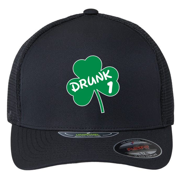 Personalize St Patricks Day Matching Custom Drunk Flexfit Unipanel Trucker Cap