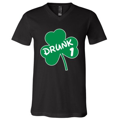 Personalize St Patricks Day Matching Custom Drunk V-Neck T-Shirt