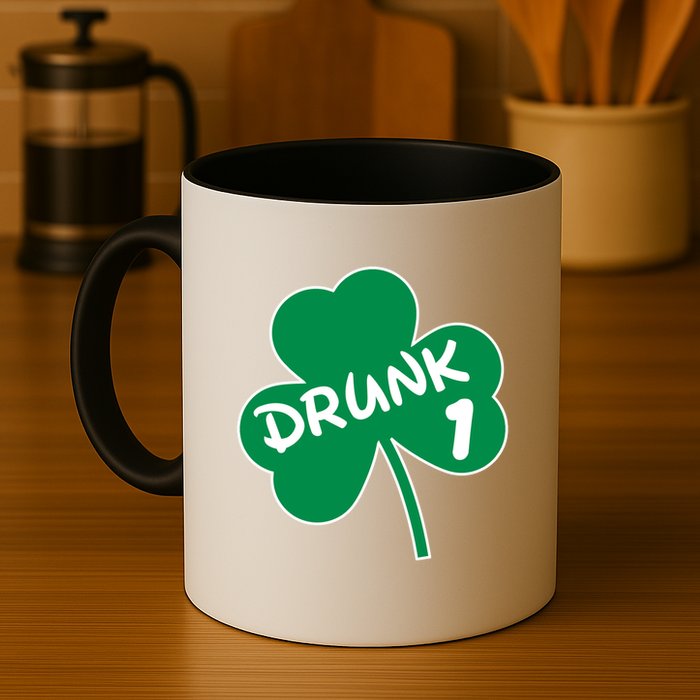 Personalize St Patricks Day Matching Custom Drunk Mug