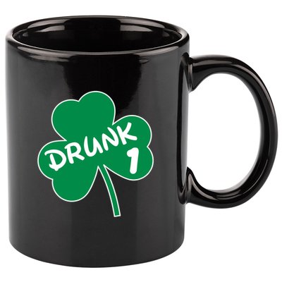 Personalize St Patricks Day Matching Custom Drunk 11oz C Handle Ceramic Mug