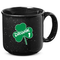 Personalize St Patricks Day Matching Custom Drunk 15oz Campfire Ceramic Mug