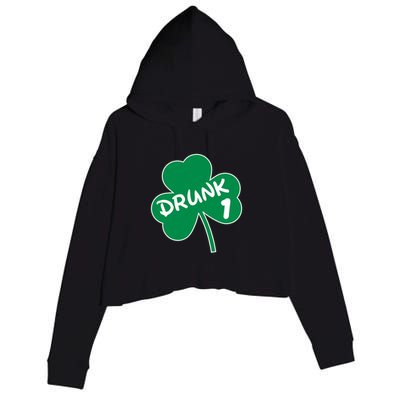 Personalize St Patricks Day Matching Custom Drunk Crop Fleece Hoodie