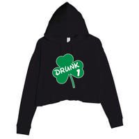 Personalize St Patricks Day Matching Custom Drunk Crop Fleece Hoodie
