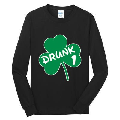 Personalize St Patricks Day Matching Custom Drunk Tall Long Sleeve T-Shirt