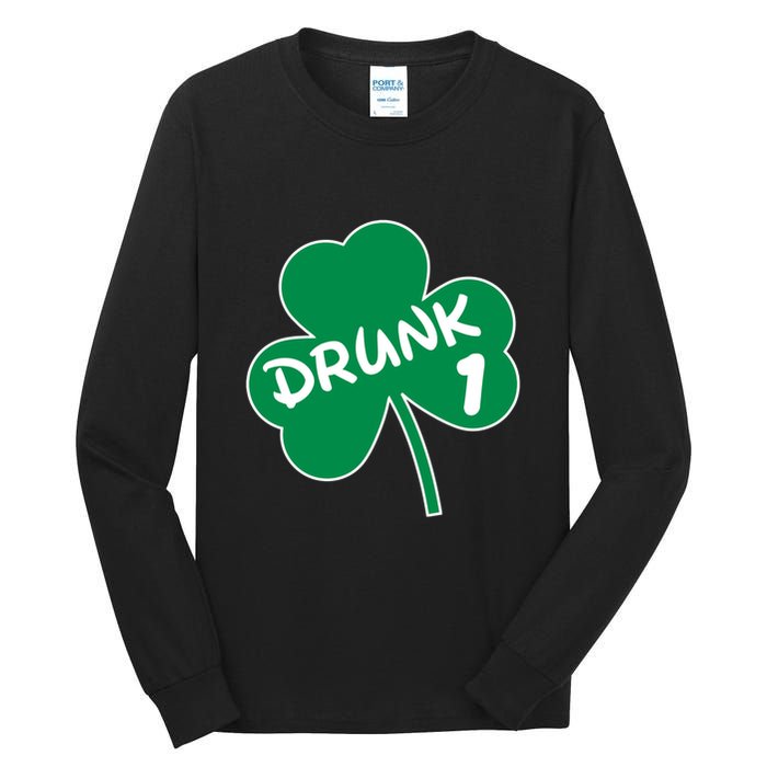 Personalize St Patricks Day Matching Custom Drunk Tall Long Sleeve T-Shirt