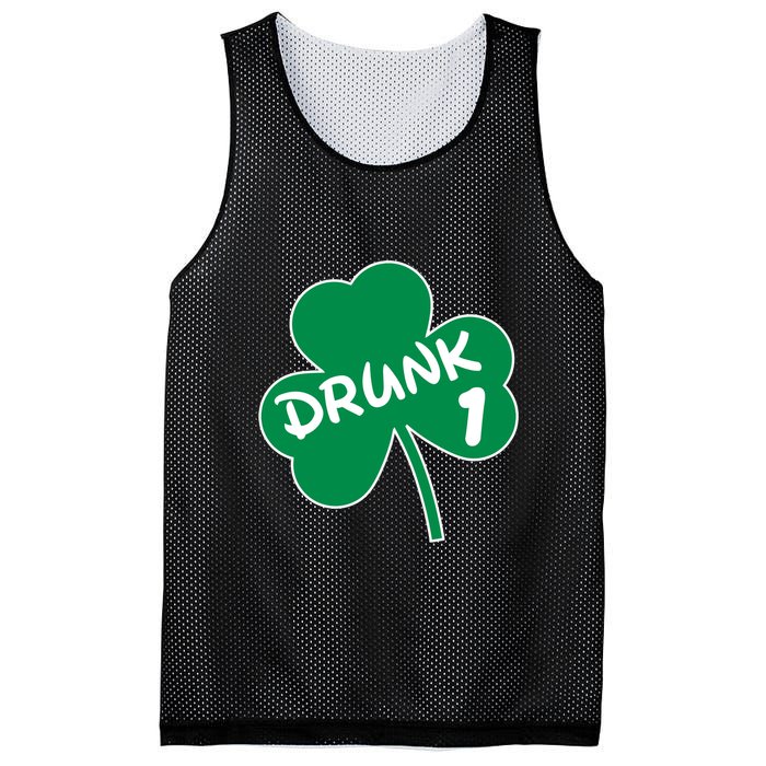 Personalize St Patricks Day Matching Custom Drunk Mesh Reversible Basketball Jersey Tank