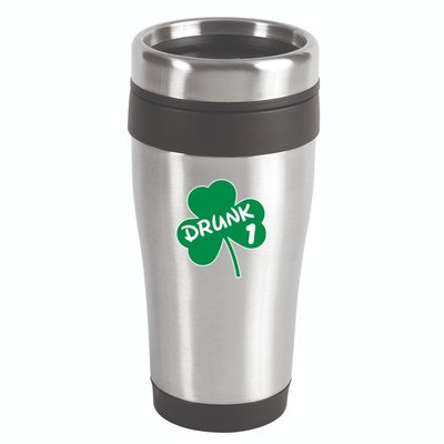 Personalize St Patricks Day Matching Custom Drunk 16oz Travel Tumbler