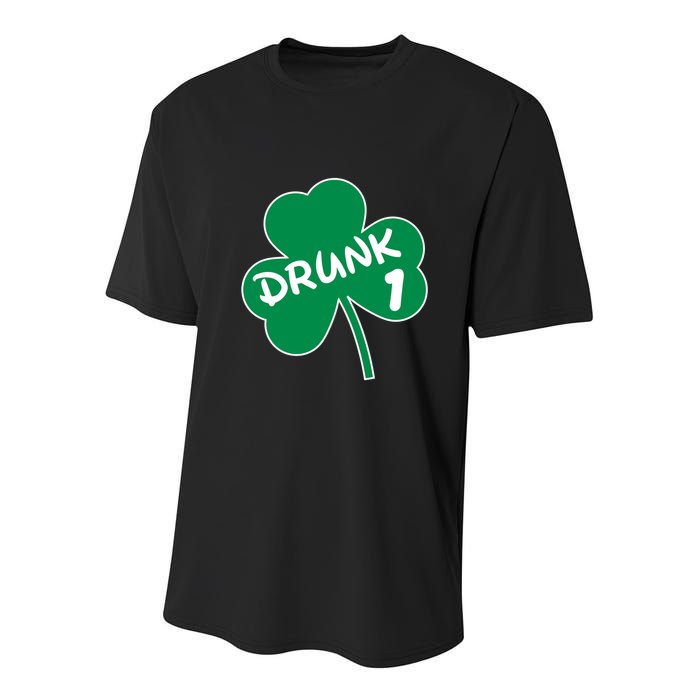 Personalize St Patricks Day Matching Custom Drunk Youth Performance Sprint T-Shirt