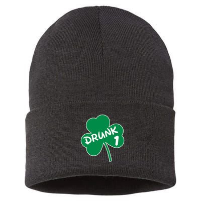 Personalize St Patricks Day Matching Custom Drunk Sustainable Knit Beanie