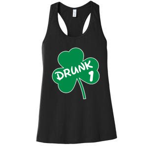 Personalize St Patricks Day Matching Custom Drunk Women's Racerback Tank