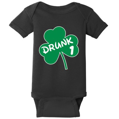 Personalize St Patricks Day Matching Custom Drunk Baby Bodysuit