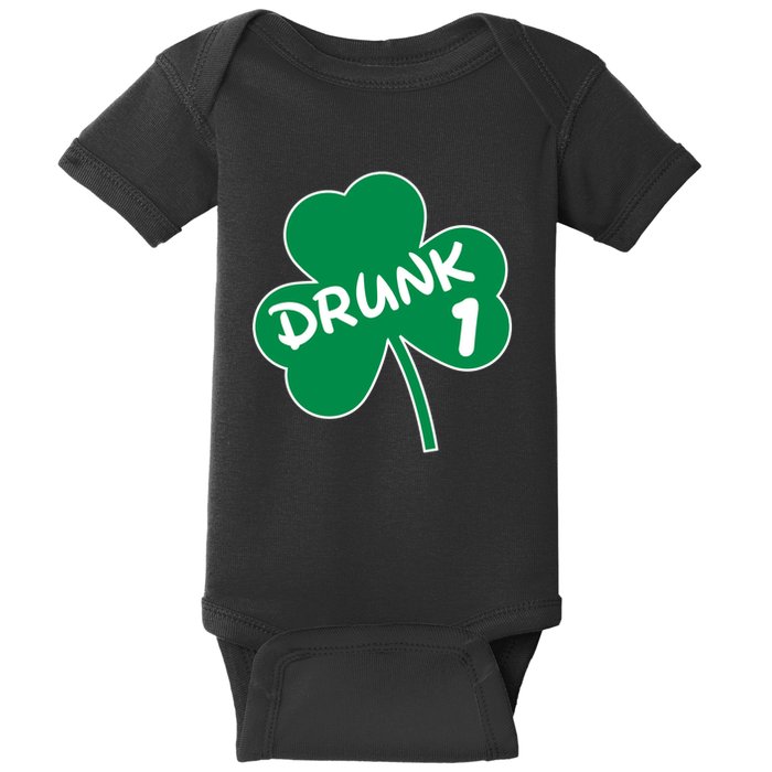 Personalize St Patricks Day Matching Custom Drunk Baby Bodysuit