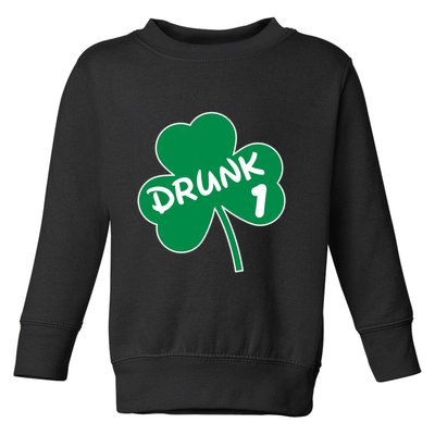 Personalize St Patricks Day Matching Custom Drunk Toddler Sweatshirt