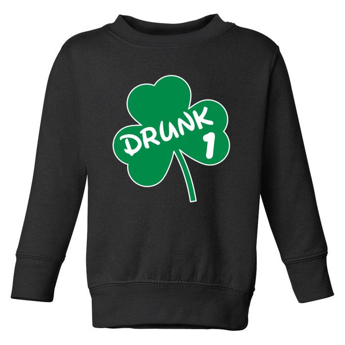 Personalize St Patricks Day Matching Custom Drunk Toddler Sweatshirt