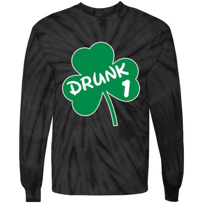 Personalize St Patricks Day Matching Custom Drunk Tie-Dye Long Sleeve Shirt