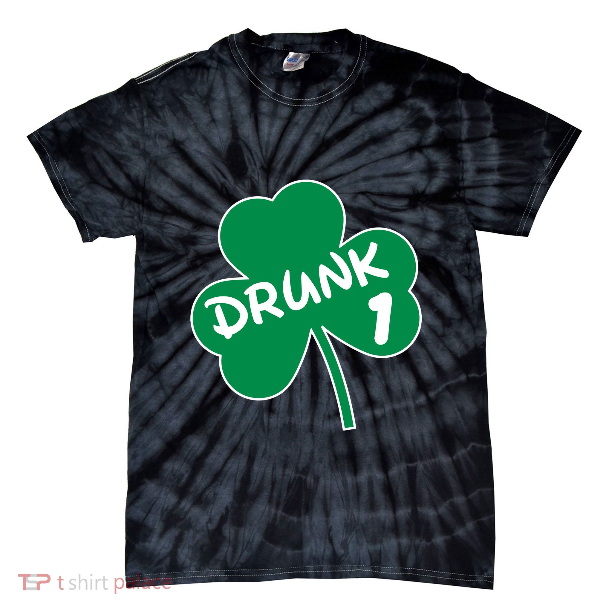 Personalize St Patricks Day Matching Custom Drunk Tie-Dye T-Shirt