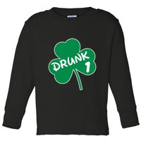 Personalize St Patricks Day Matching Custom Drunk Toddler Long Sleeve Shirt