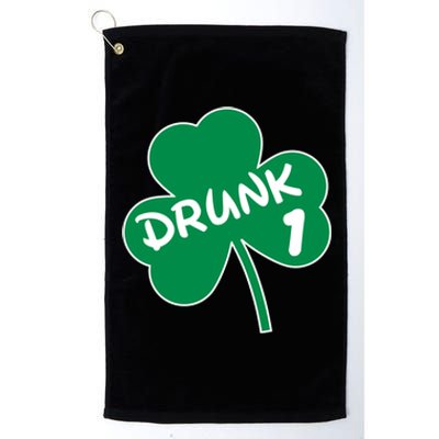 Personalize St Patricks Day Matching Custom Drunk Platinum Collection Golf Towel