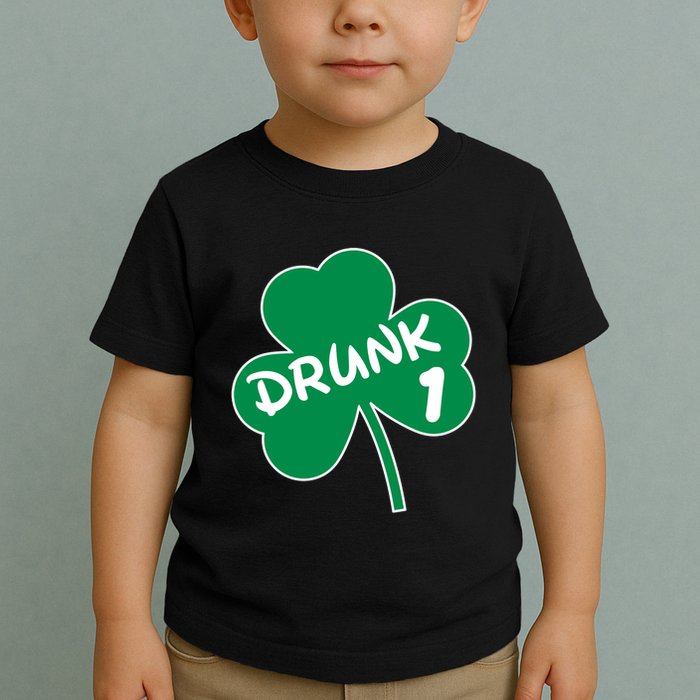 Personalize St Patricks Day Matching Custom Drunk Toddler T-Shirt