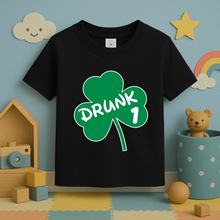 Personalize St Patricks Day Matching Custom Drunk Toddler T-Shirt
