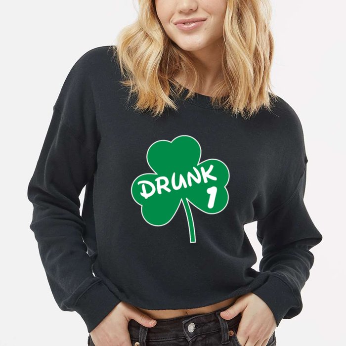 Personalize St Patricks Day Matching Custom Drunk Cropped Pullover Crew