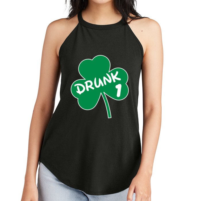 Personalize St Patricks Day Matching Custom Drunk Women's Perfect Tri Rocker Tank