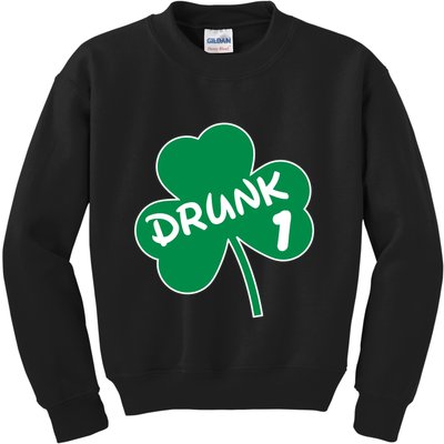 Personalize St Patricks Day Matching Custom Drunk Kids Sweatshirt