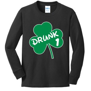 Personalize St Patricks Day Matching Custom Drunk Kids Long Sleeve Shirt