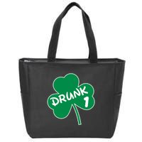 Personalize St Patricks Day Matching Custom Drunk Zip Tote Bag